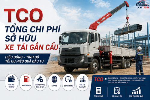 TCO xe tải gắn cẩu: Cách tính tổng chi phí sở hữu chính xác